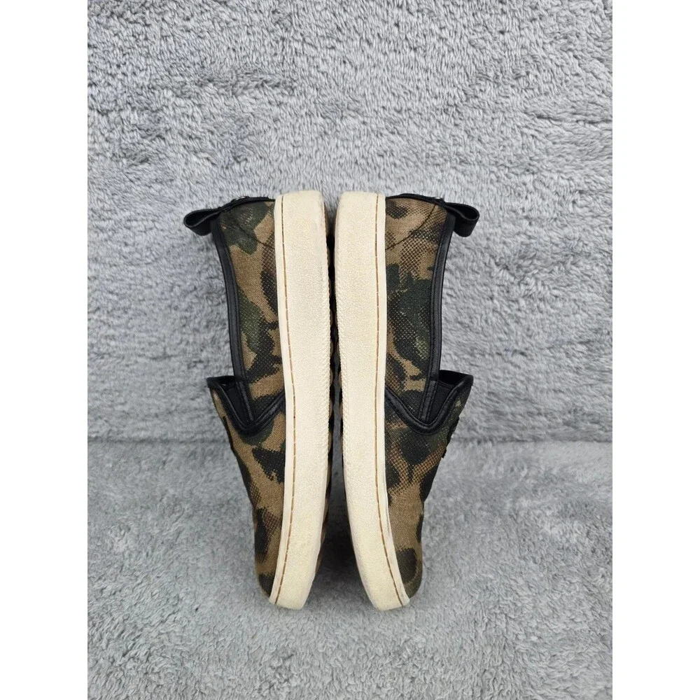 COACH C115 Rexy Dino Dinosaur Camo Slip On Sneakers Mens 8.5 G3864